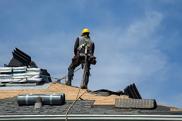 Professional Flat Roof Repair technician working in Brownsboro, TX